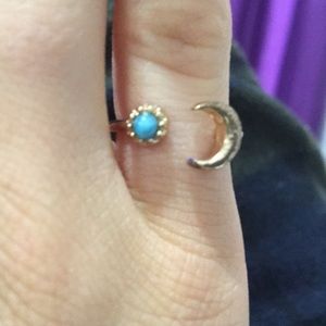 Gold and Blue Moon Ring